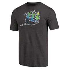 Tampa Bay Rays Cooperstown Collection Forbes Tri-Blend T-Shirt - Heathered Black - MLB Lifestyle