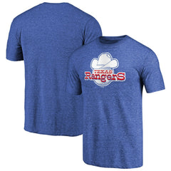 Texas Rangers Cooperstown Collection Forbes Tri-Blend T-Shirt - Heathered Royal - MLB Discount