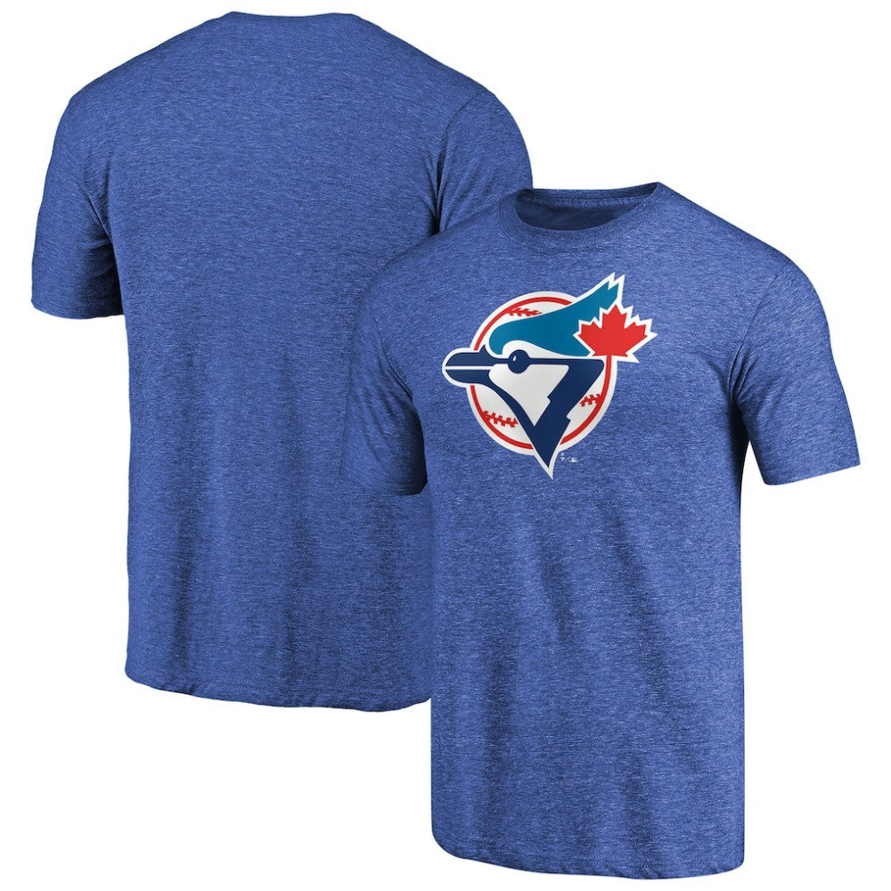 Toronto Blue Jays Cooperstown Collection Forbes Tri-Blend T-Shirt - Heathered Royal - MLB Online
