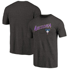 Arizona Diamondbacks Vintage Cooperstown Collection Wahconah Tri-Blend T-Shirt - Heathered Black - MLB Lifestyle