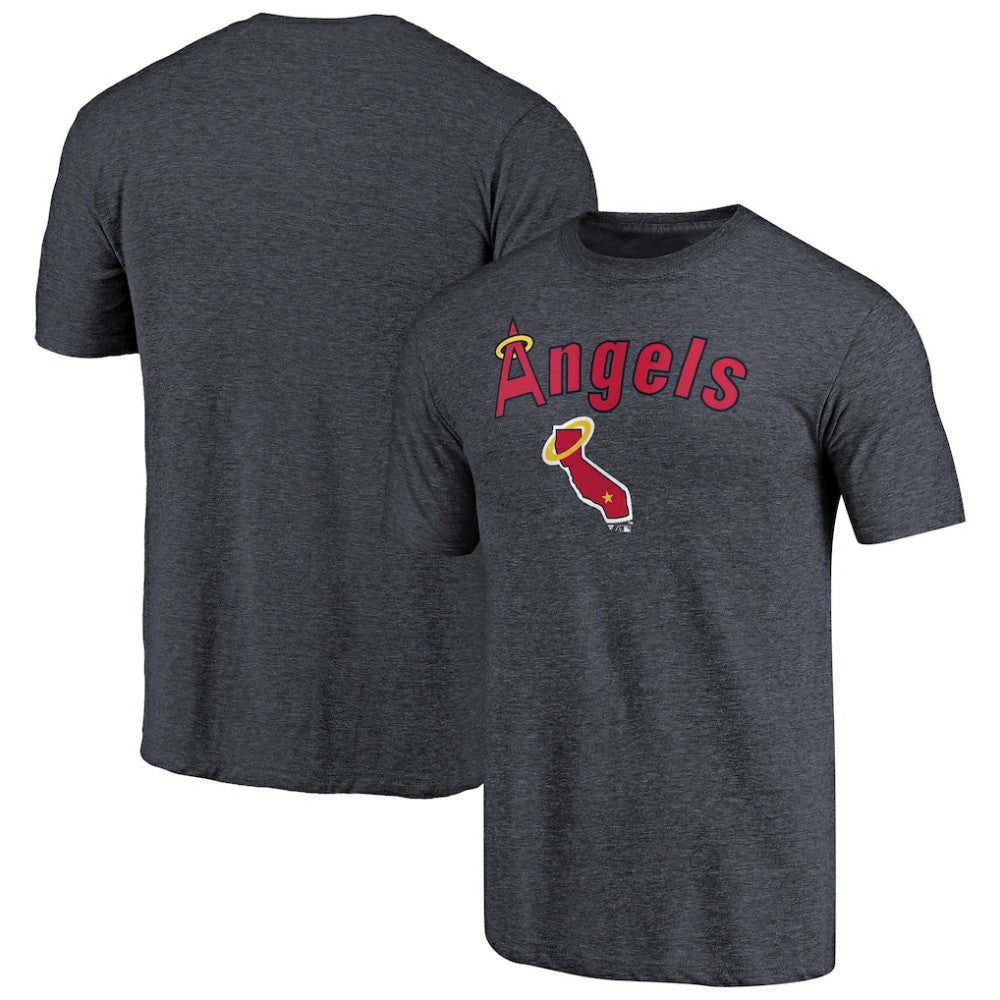 California Angels Vintage Cooperstown Collection Wahconah Tri-Blend T-Shirt - Navy - MLB Sale
