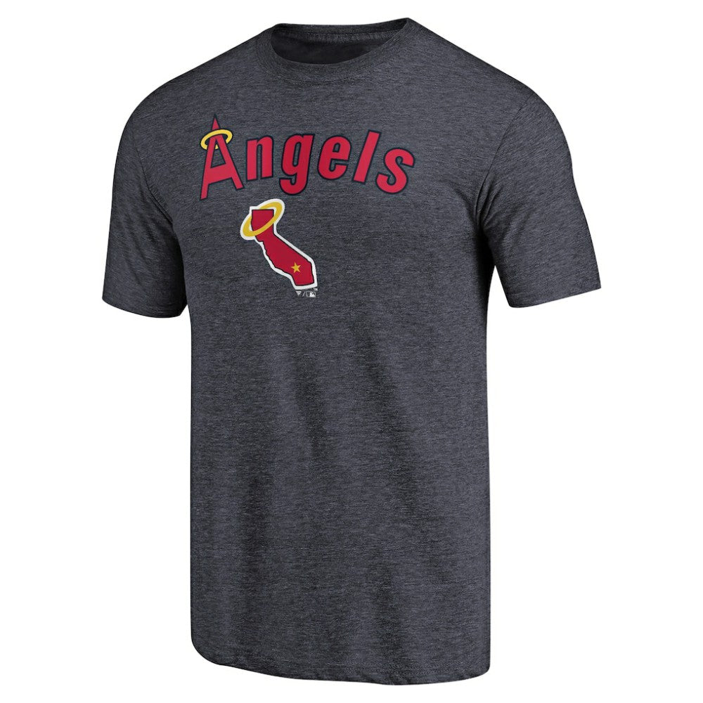 California Angels Vintage Cooperstown Collection Wahconah Tri-Blend T-Shirt - Navy - MLB Sale