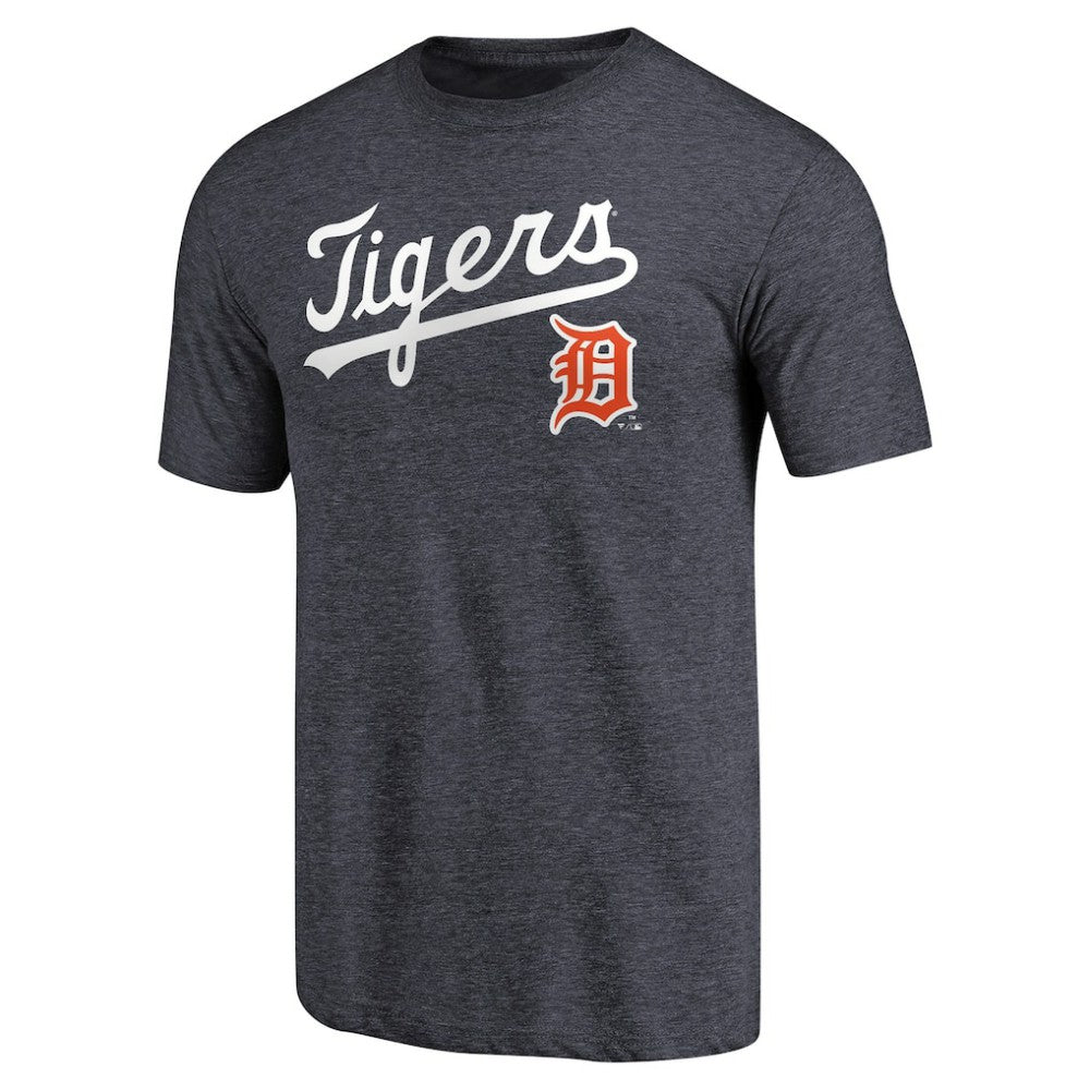 Detroit Tigers Vintage Cooperstown Collection Wahconah Tri-Blend T-Shirt - Navy - MLB Sale