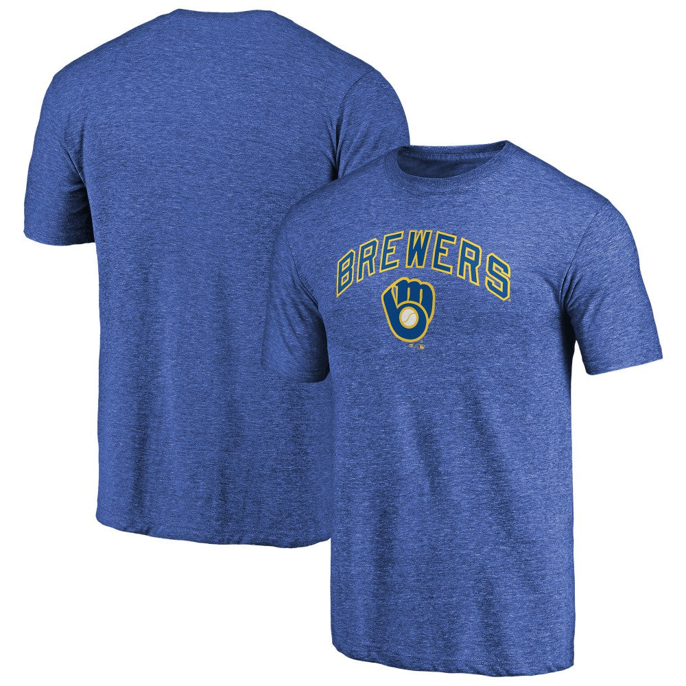 Milwaukee Brewers Vintage Cooperstown Collection Wahconah Tri-Blend T-Shirt - Royal - MLB on Sale