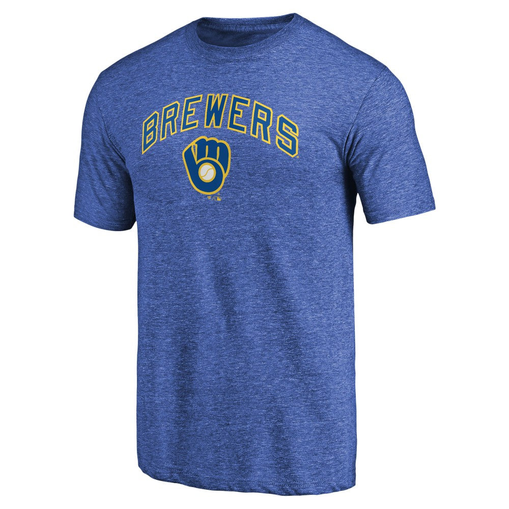 Milwaukee Brewers Vintage Cooperstown Collection Wahconah Tri-Blend T-Shirt - Royal - MLB on Sale