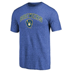 Milwaukee Brewers Vintage Cooperstown Collection Wahconah Tri-Blend T-Shirt - Royal - MLB on Sale