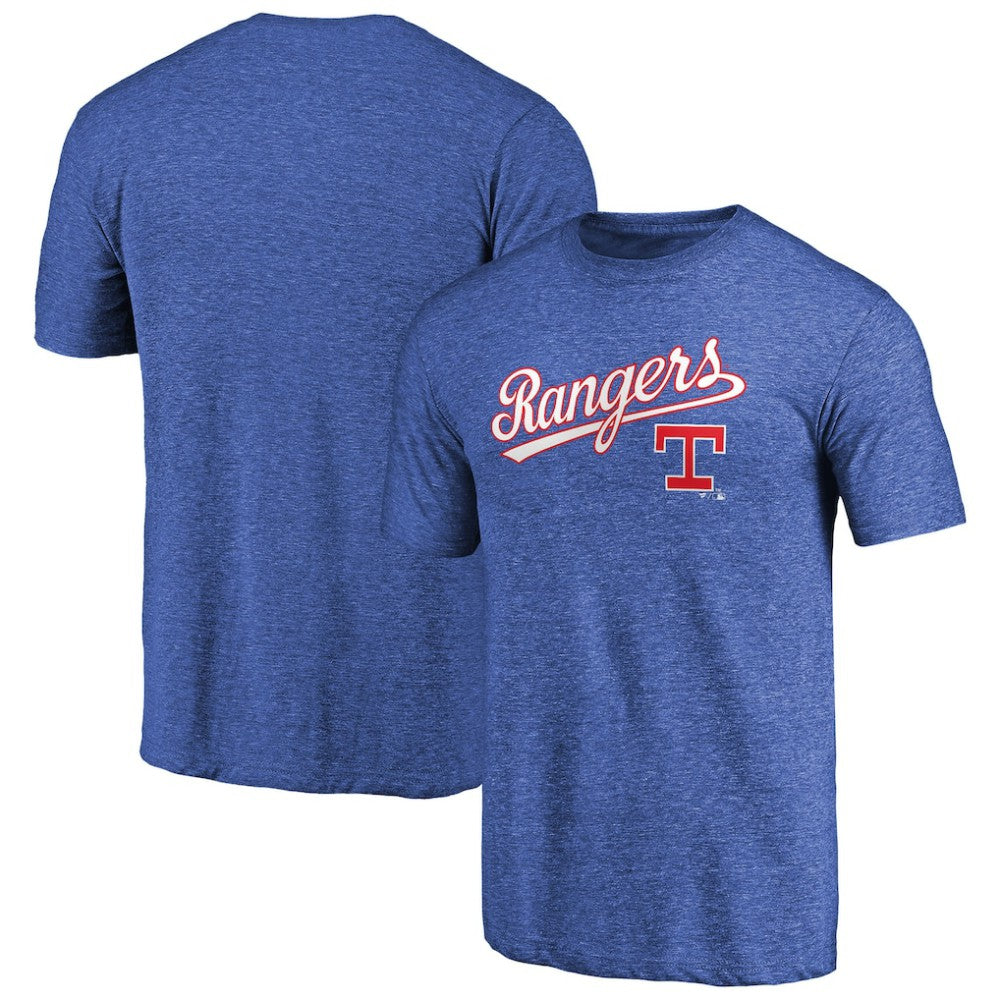 Texas Rangers Vintage Cooperstown Collection Wahconah Tri-Blend T-Shirt - Royal - MLB Online