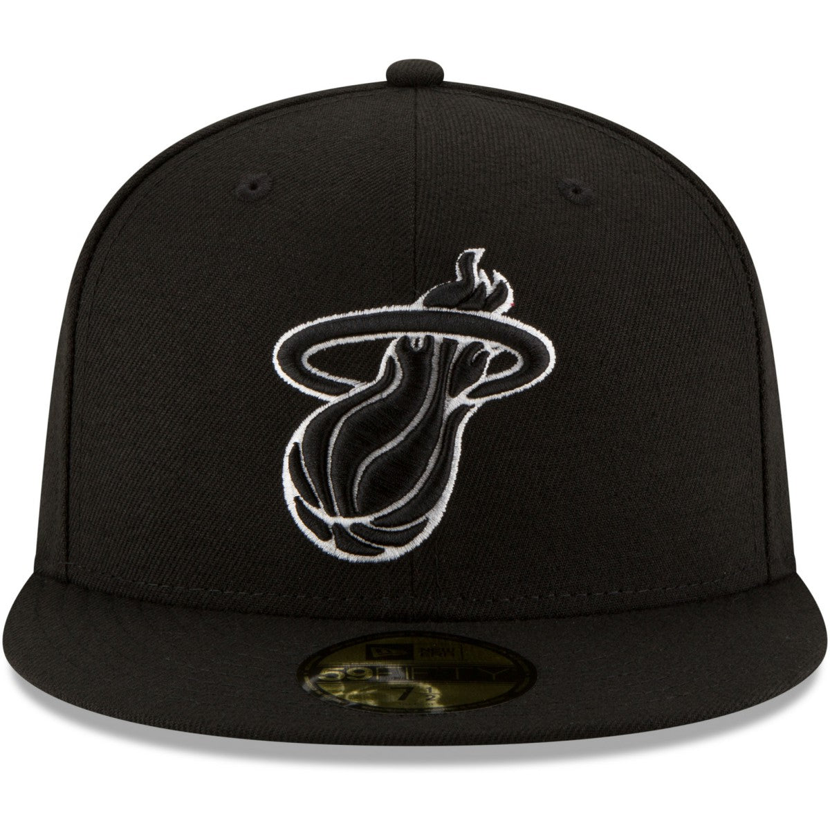 Miami Heat Black & White Logo 59FIFTY Fitted Hat Black | New Era outlet
