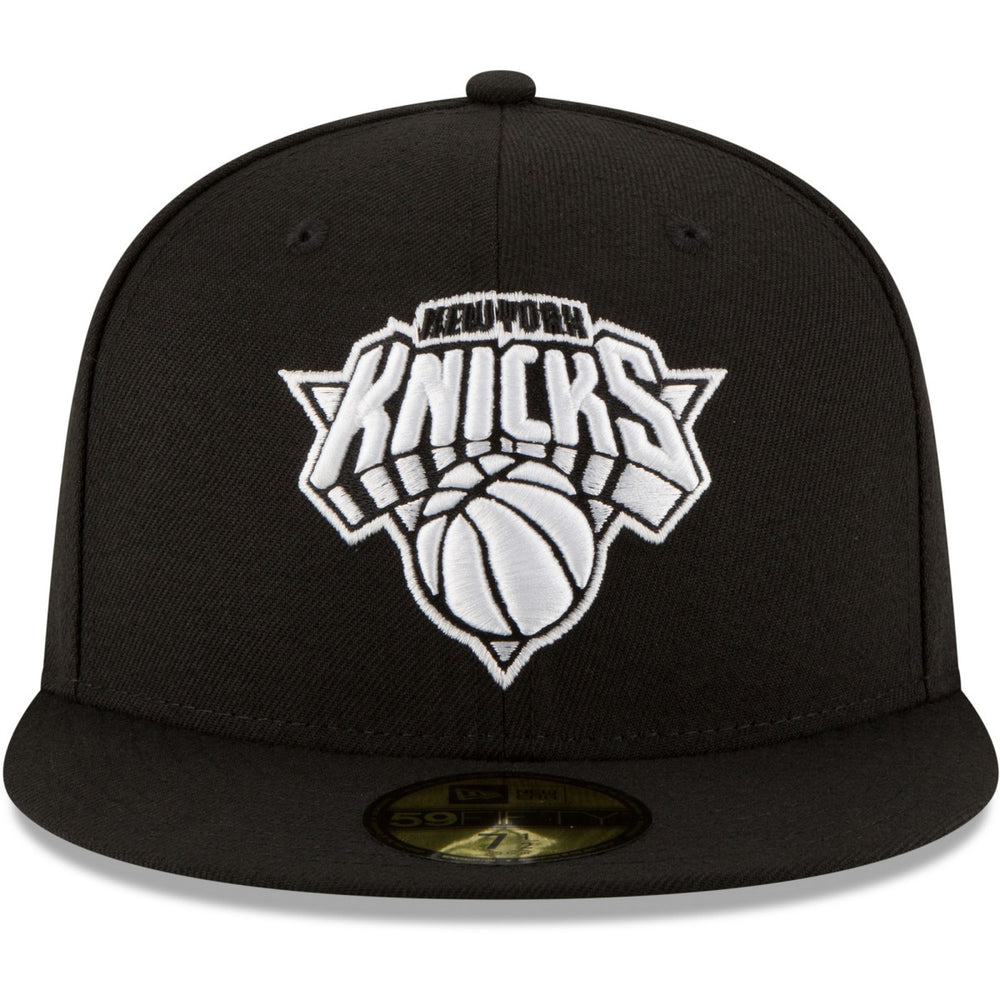 New York Knicks Black & White Logo 59FIFTY Fitted Hat Black | New Era for sale