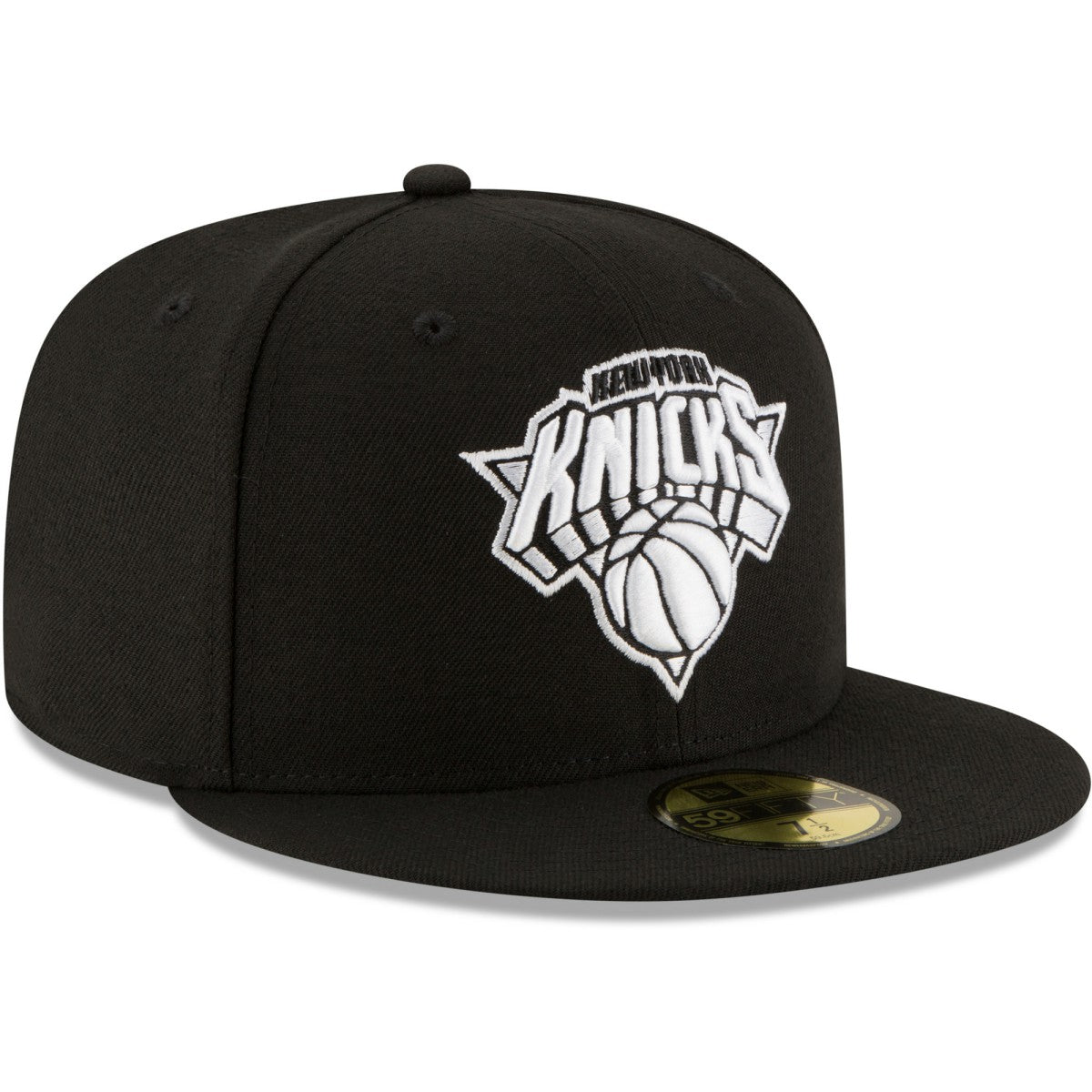 New York Knicks Black & White Logo 59FIFTY Fitted Hat Black | New Era for sale