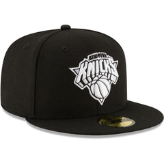 New York Knicks Black & White Logo 59FIFTY Fitted Hat Black | New Era for sale
