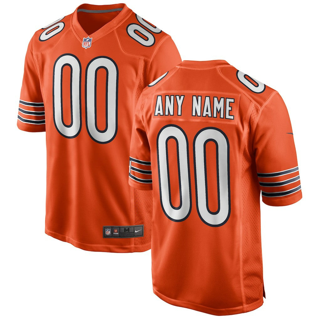 Nike Chicago Bears Youth Alternate Custom Game Jersey Orange