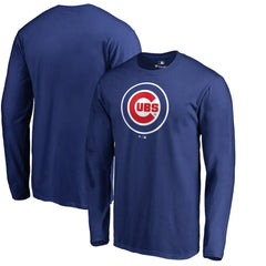 Chicago Cubs Team Wordmark Long Sleeve T-Shirt - Royal - MLB Discount