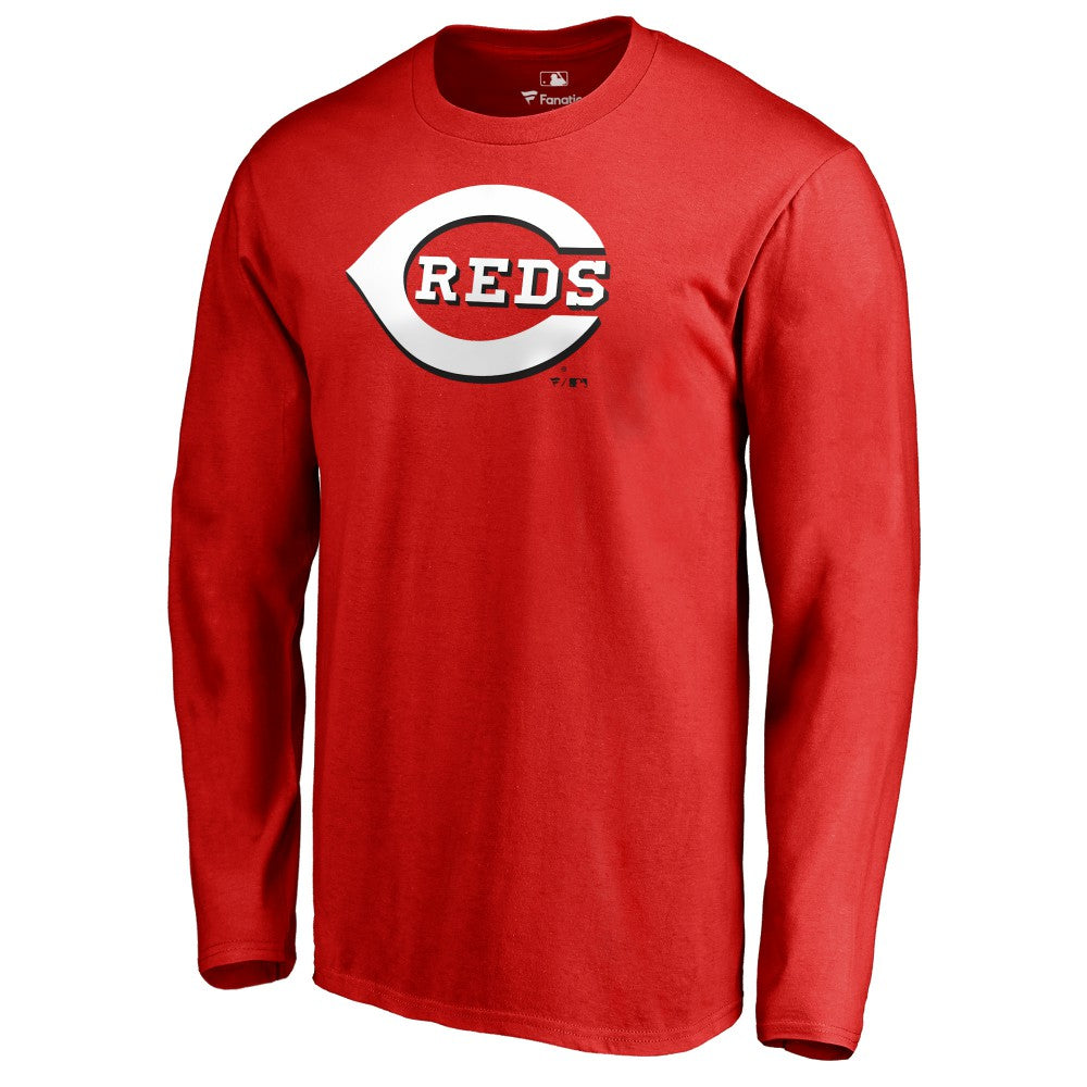 Cincinnati Reds Team Wordmark Long Sleeve T-Shirt - Red - MLB Lifestyle