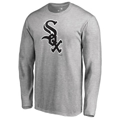 Chicago White Sox Team Wordmark Long Sleeve T-Shirt - Heathered Gray - MLB Lifestyle