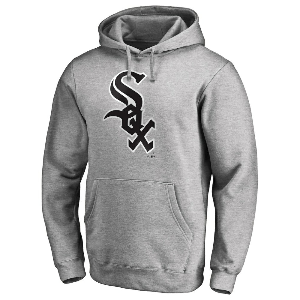 Chicago White Sox Official Wordmark Fitted Pullover Hoodie - Heather Gray - MLB Online