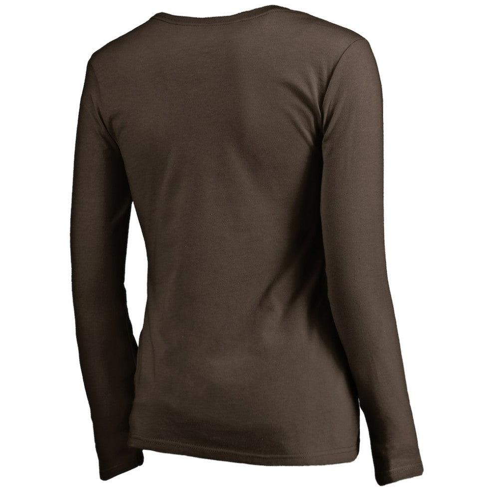 San Diego Padres Women's Cooperstown Collection Forbes Long Sleeve V-Neck T-Shirt - Brown - MLB Online