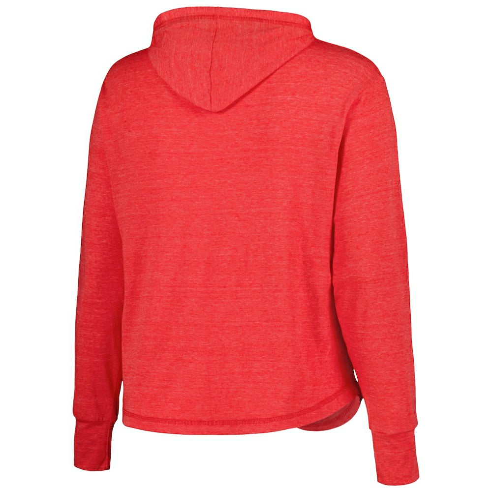 Washington Nationals Soft as a Grape Women's Plus Size Full-Zip Lightweight Hoodie Top - Red - MLB Lifestyle