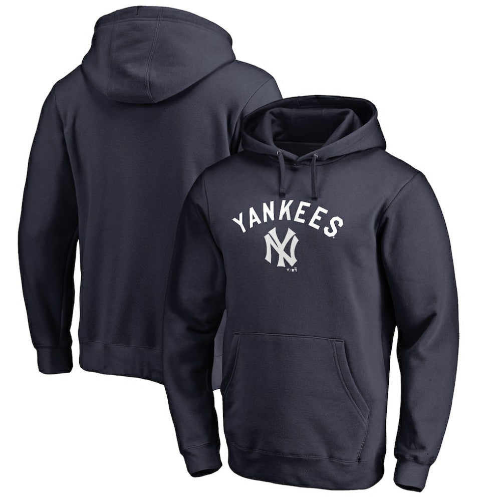 New York Yankees Vintage Cooperstown Collection Wahconah Fitted Pullover Hoodie - Navy - MLB Sale