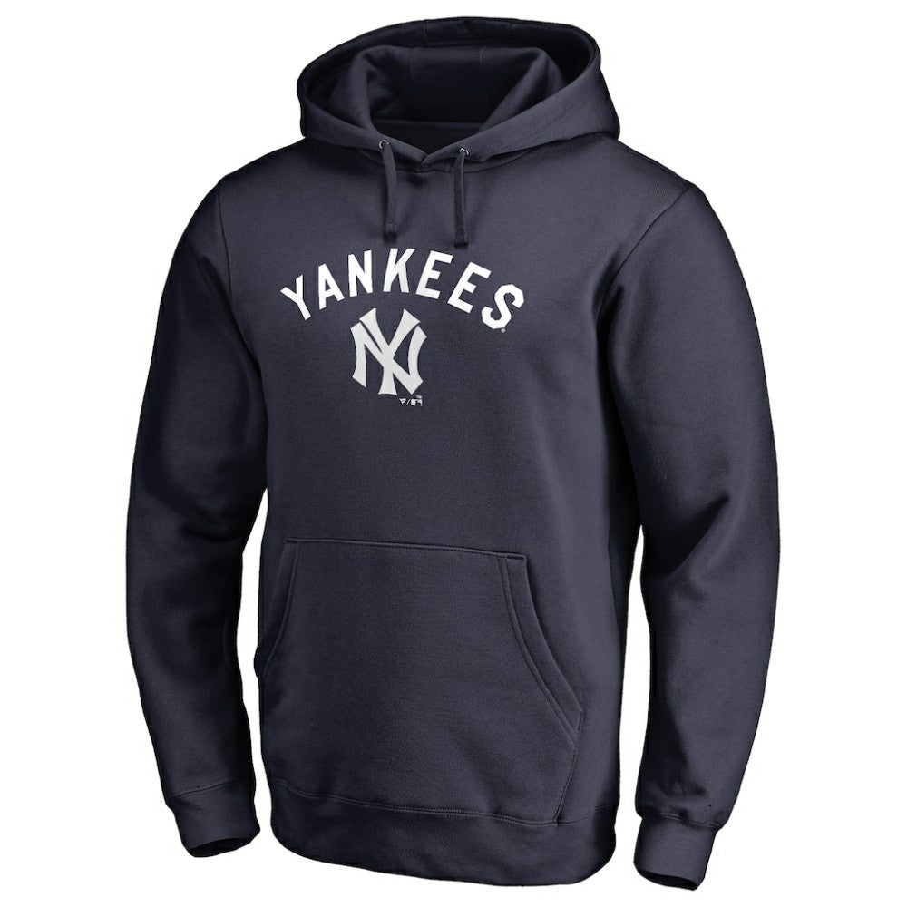 New York Yankees Vintage Cooperstown Collection Wahconah Fitted Pullover Hoodie - Navy - MLB Sale