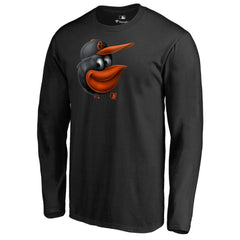 Baltimore Orioles Midnight Mascot Long Sleeve T-Shirt - Black - MLB on Sale
