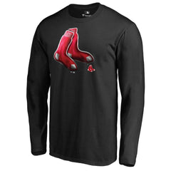 Boston Red Sox Midnight Mascot Long Sleeve T-Shirt - Black - MLB Online