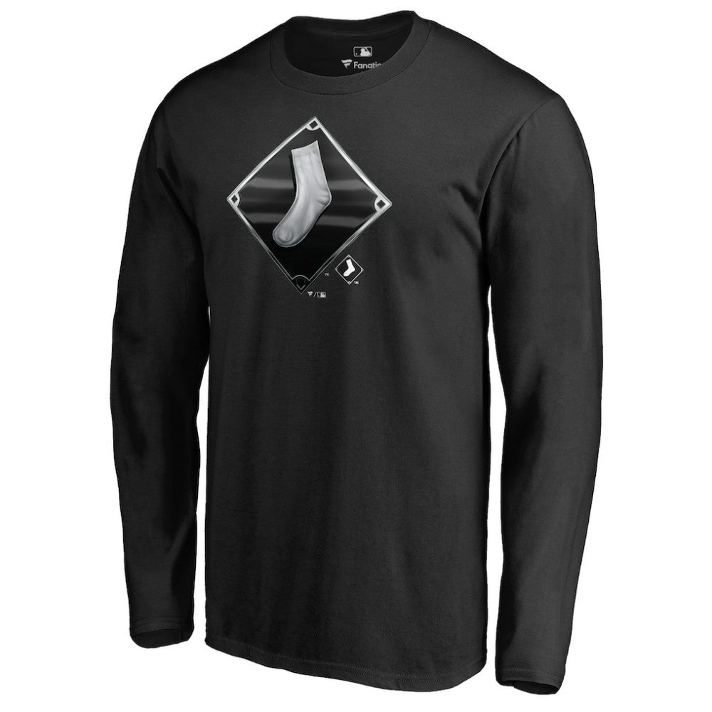 Chicago White Sox Midnight Mascot Long Sleeve T-Shirt - Black - MLB on Sale
