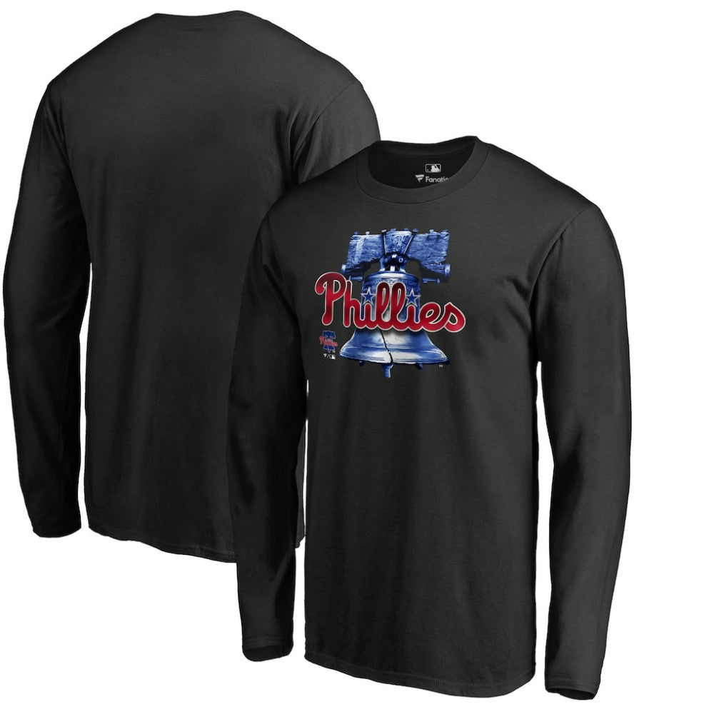Philadelphia Phillies Midnight Mascot Long Sleeve T-Shirt - Black - MLB Sale