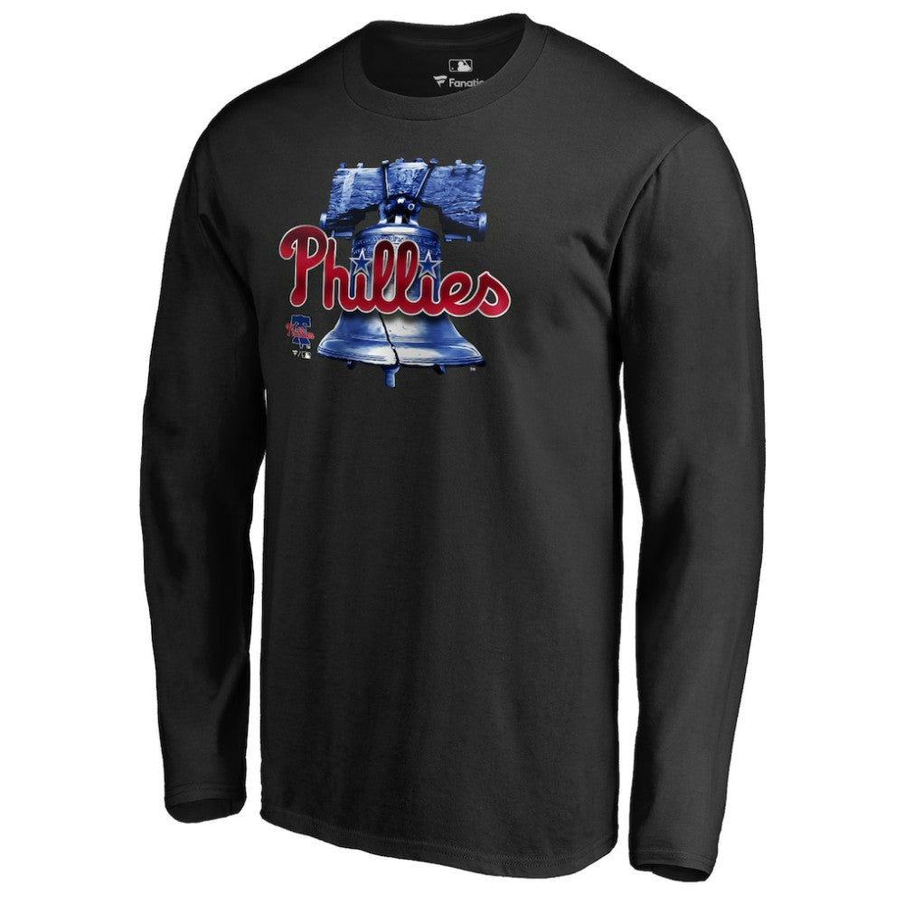 Philadelphia Phillies Midnight Mascot Long Sleeve T-Shirt - Black - MLB Sale