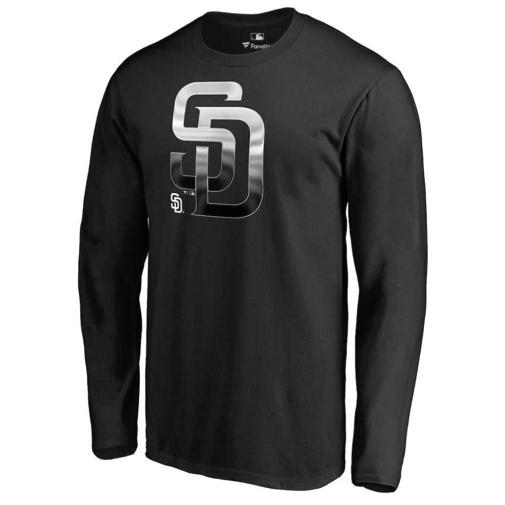 San Diego Padres Midnight Mascot Long Sleeve T-Shirt - Black - MLB Online