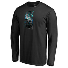 Seattle Mariners Midnight Mascot Long Sleeve T-Shirt - Black - MLB on Sale