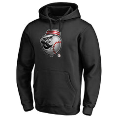 Cincinnati Reds Midnight Mascot Pullover Hoodie - Black - MLB Discount