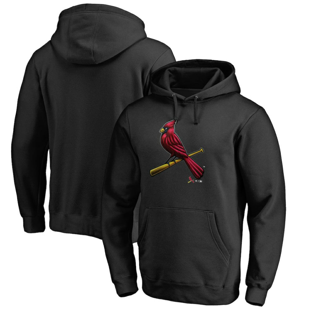 St. Louis Cardinals Midnight Mascot Pullover Hoodie - Black - MLB Discount