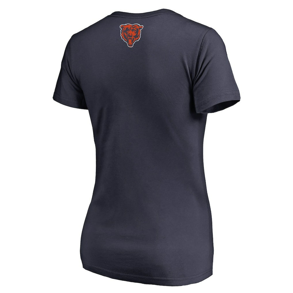 Chicago Bears Women's Monsters V-Neck T-Shirt Navy