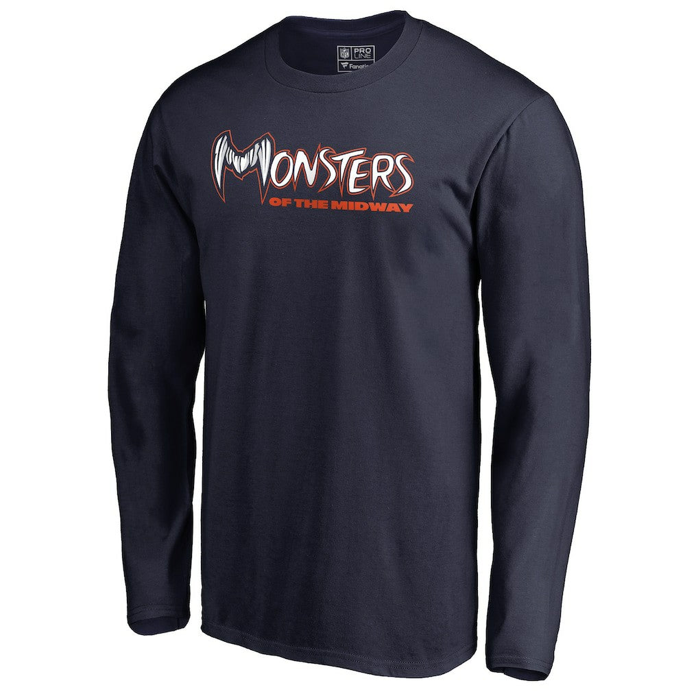 Chicago Bears Monsters Long Sleeve T-Shirt Navy