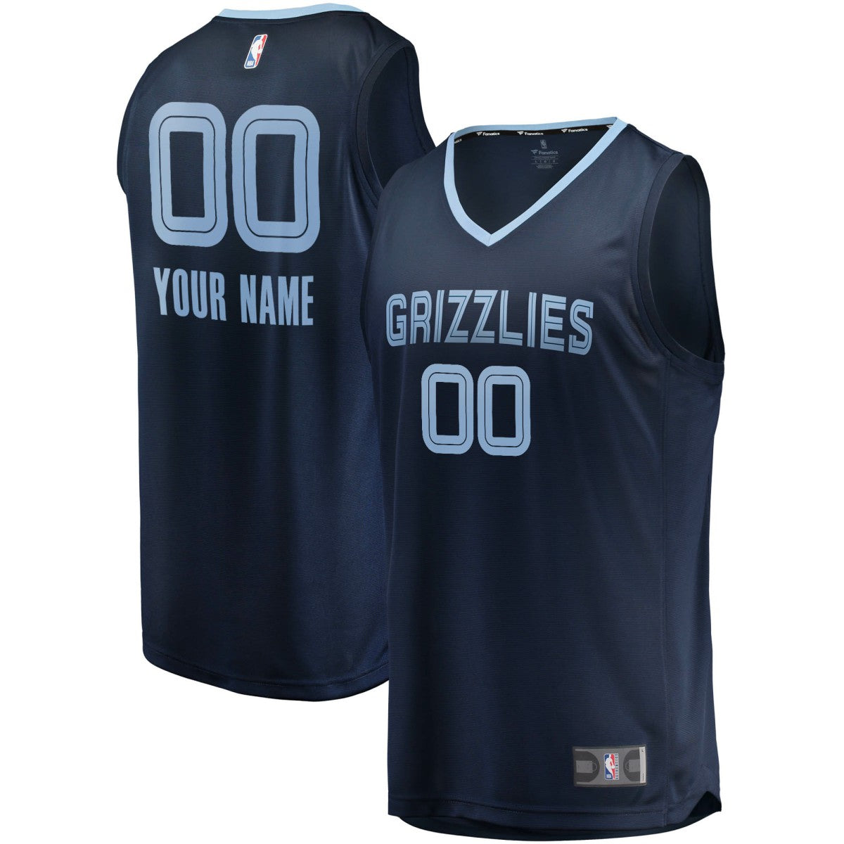 Memphis Grizzlies Fast Break Custom Replica Jersey Navy Icon Edition | Fanatics discount
