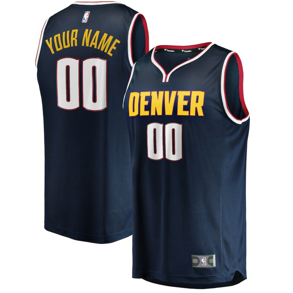 Denver Nuggets Youth Fast Break Custom Replica Jersey Navy for sale Icon Edition | Fanatics Near Me