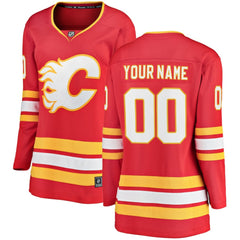Calgary Flames Fanatics Women's Home Breakaway Custom Jersey - Red - NHL 3239507