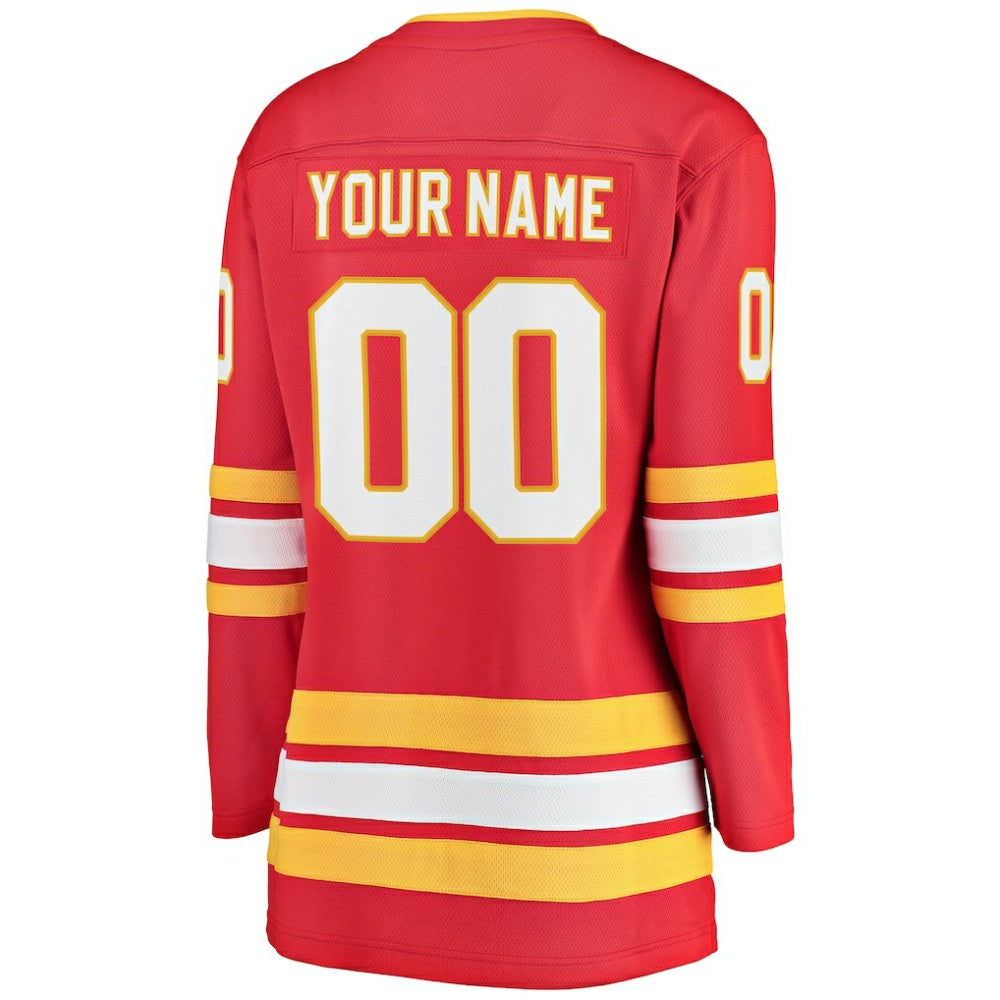 Calgary Flames Fanatics Women's Home Breakaway Custom Jersey - Red - NHL 3239507
