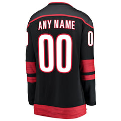 Carolina Hurricanes Fanatics Women's Home Breakaway Custom Jersey - Black - NHL 3239508