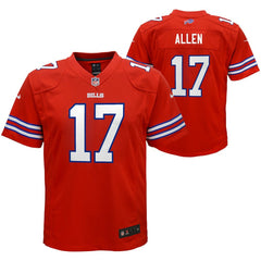 Nike Josh Allen Buffalo Bills Youth Game Jersey Red