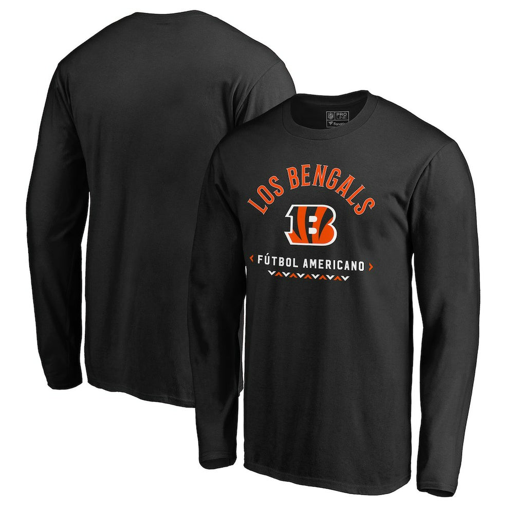 Cincinnati Bengals Futbol Americano Long Sleeve T-Shirt Black
