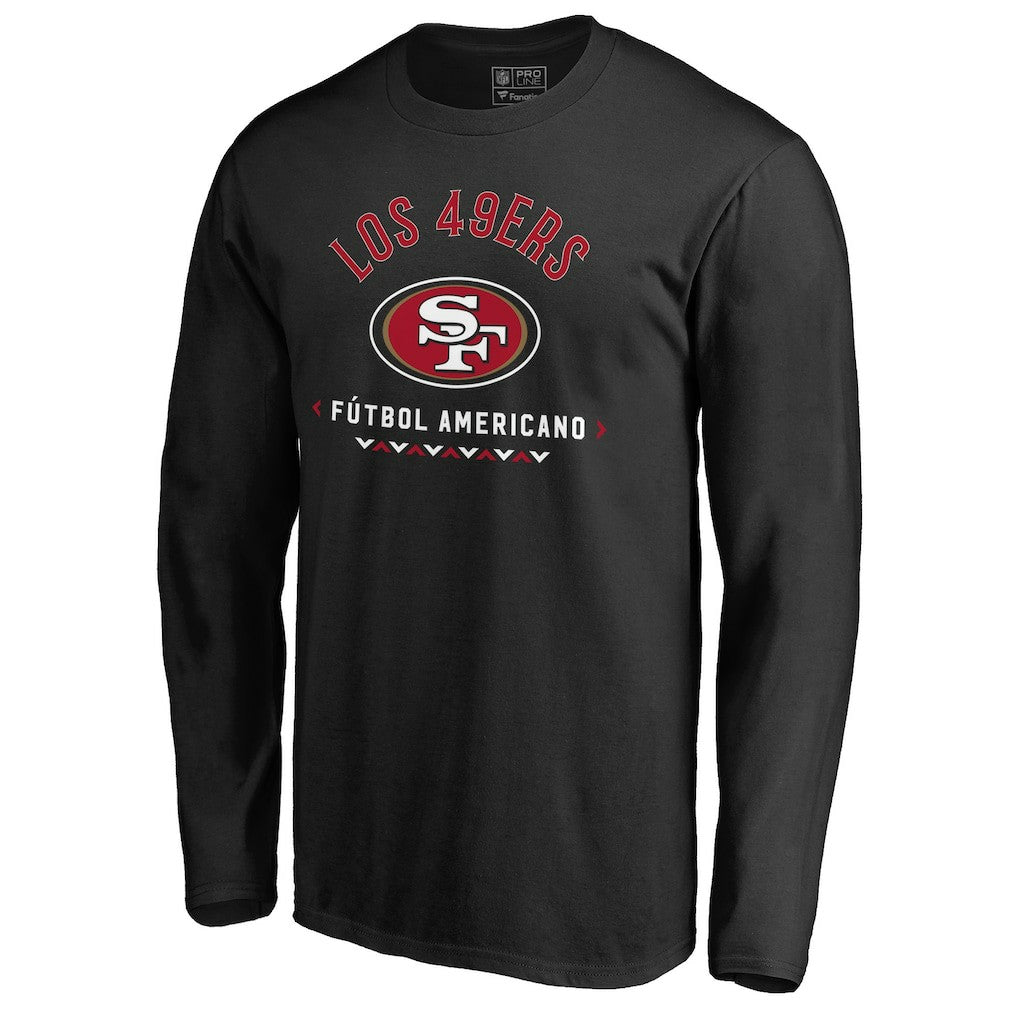 San Francisco 49ers Futbol Americano Long Sleeve T-Shirt Black