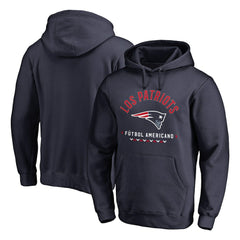 New England Patriots Futbol Americano Pullover Hoodie Navy