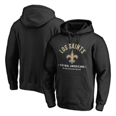 New Orleans Saints Futbol Americano Pullover Hoodie Black