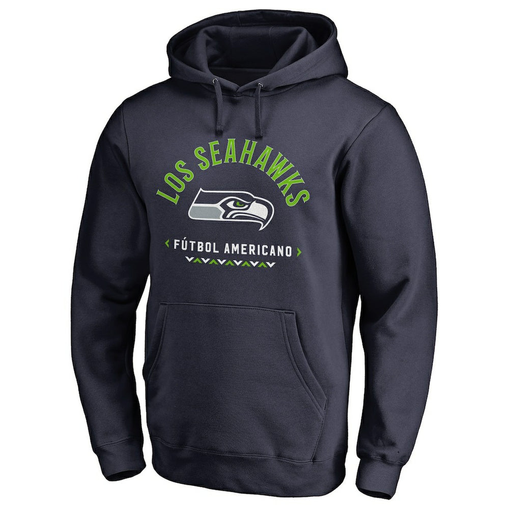 Seattle Seahawks Futbol Americano Pullover Hoodie College Navy