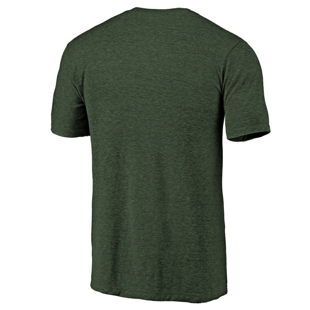 Minnesota Wild Primary Logo Left Chest Distressed Tri-Blend T-Shirt - Green - NHL 3254344