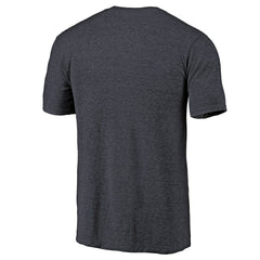 New England Patriots Primary Logo Left Chest Distressed Tri-Blend T-Shirt Heathered Navy