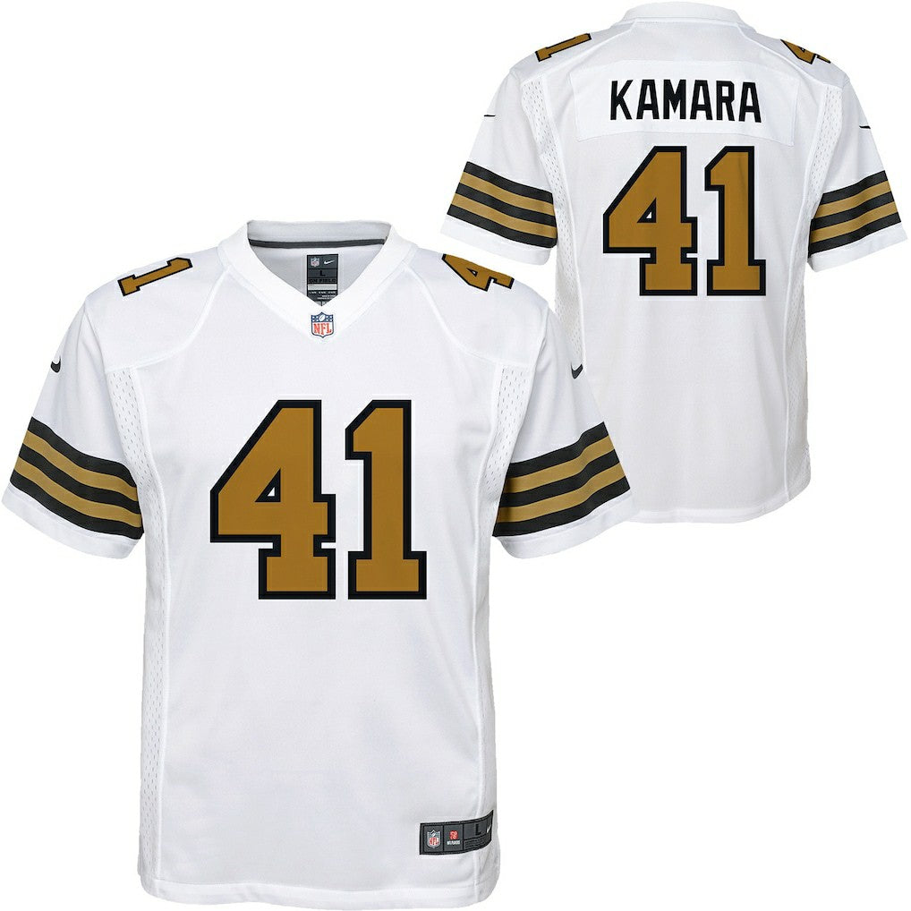 Nike Alvin Kamara New Orleans Saints Youth Game Jersey White