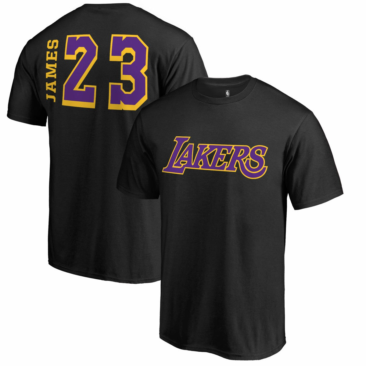 LeBron James Los Angeles Lakers Sidesweep Name & Number T-Shirt Black